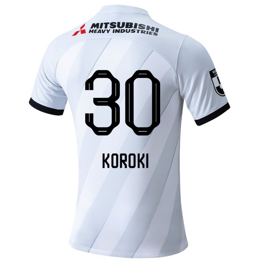 Niño Fútbol Camiseta Shinzo Koroki #30 Gris Blanco 2ª Equipación 2024/25 Perú