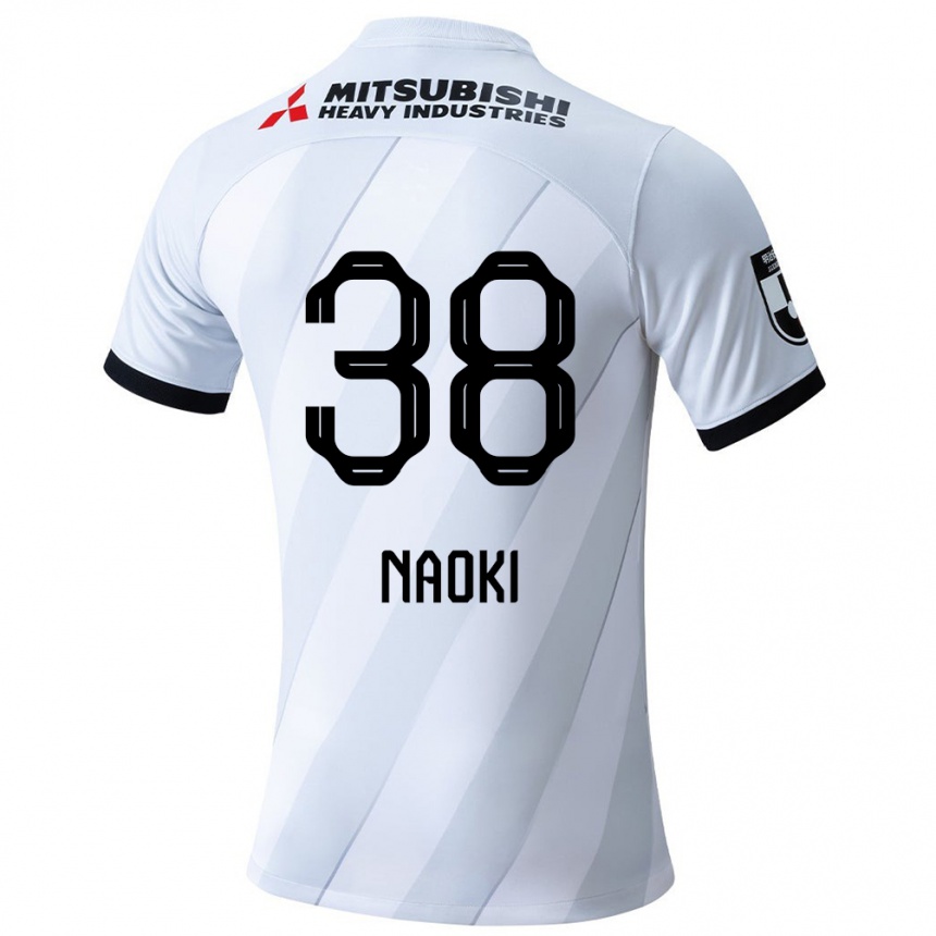 Niño Fútbol Camiseta Naoki Maeda #38 Gris Blanco 2ª Equipación 2024/25 Perú