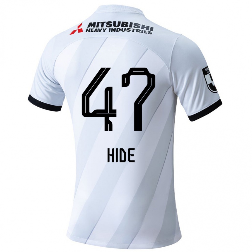 Niño Fútbol Camiseta Hidetoshi Takeda #47 Gris Blanco 2ª Equipación 2024/25 Perú