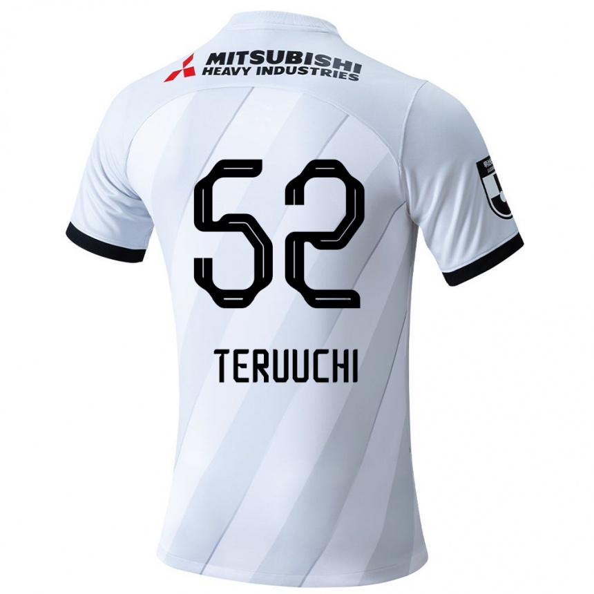 Niño Fútbol Camiseta Toshikazu Teruuchi #52 Gris Blanco 2ª Equipación 2024/25 Perú