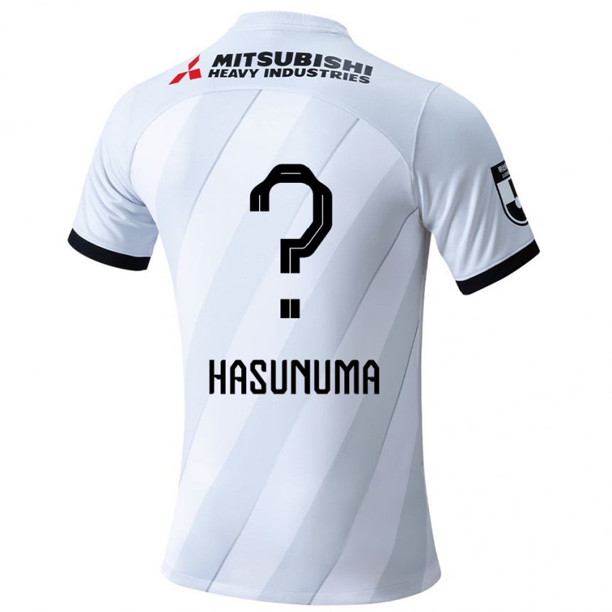 Niño Fútbol Camiseta Shunsuke Hasunuma #0 Gris Blanco 2ª Equipación 2024/25 Perú