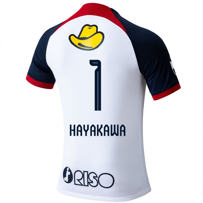 Niño Fútbol Camiseta Tomoki Hayakawa #1 Blanco Azul Rojo 2ª Equipación 2024/25 Perú