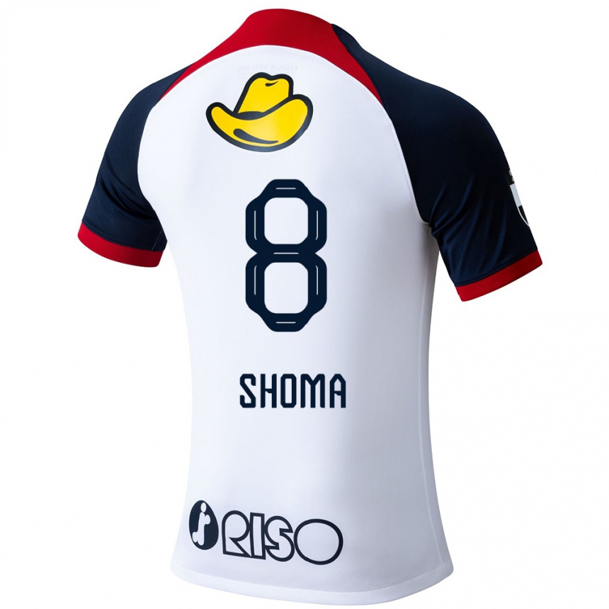 Niño Fútbol Camiseta Shoma Doi #8 Blanco Azul Rojo 2ª Equipación 2024/25 Perú