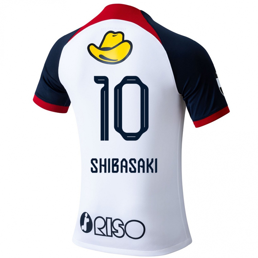 Niño Fútbol Camiseta Gaku Shibasaki #10 Blanco Azul Rojo 2ª Equipación 2024/25 Perú