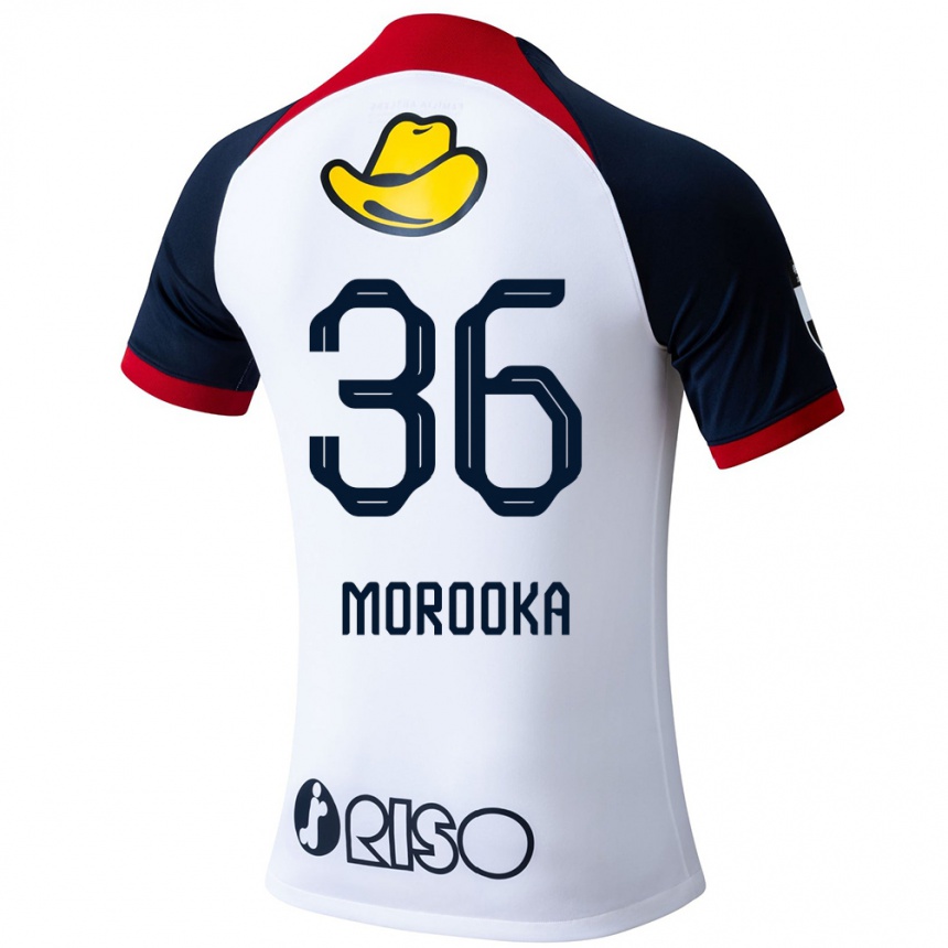 Niño Fútbol Camiseta Shu Morooka #36 Blanco Azul Rojo 2ª Equipación 2024/25 Perú