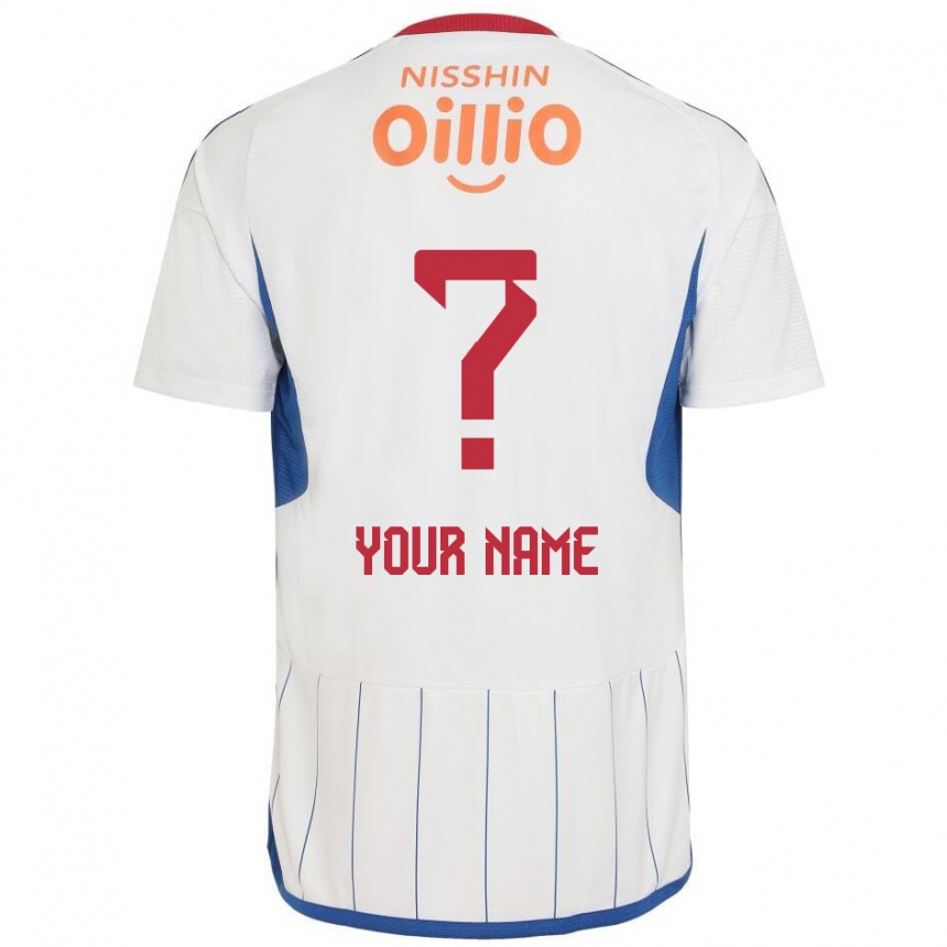 Niño Fútbol Camiseta Su Nombre #0 Blanco Azul Rojo 2ª Equipación 2024/25 Perú