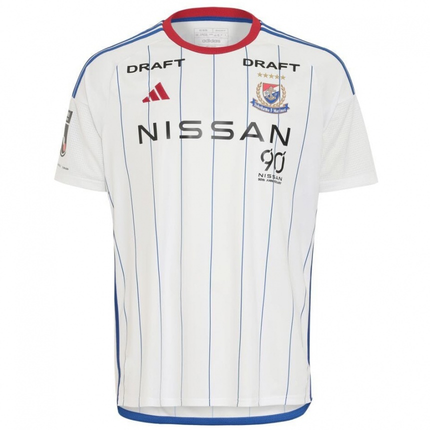 Niño Fútbol Camiseta Yuma Tokuda #6 Blanco Azul Rojo 2ª Equipación 2024/25 Perú