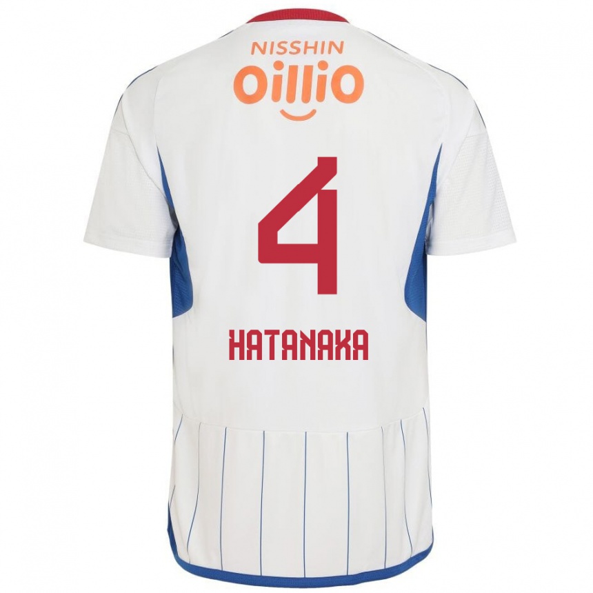 Niño Fútbol Camiseta Shinnosuke Hatanaka #4 Blanco Azul Rojo 2ª Equipación 2024/25 Perú