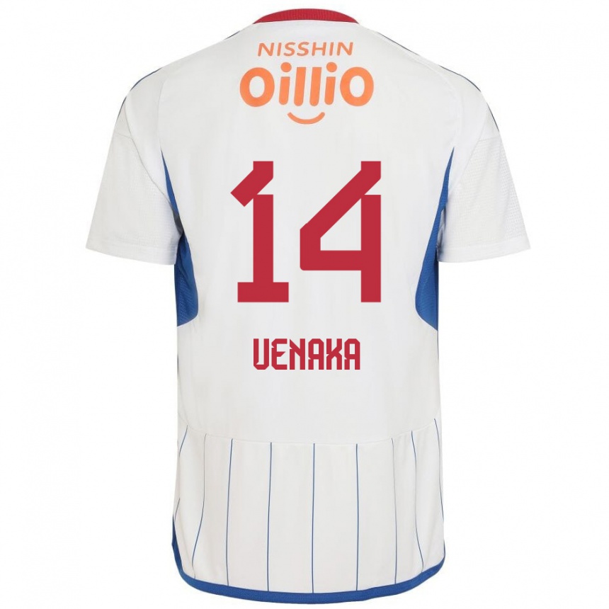 Niño Fútbol Camiseta Asahi Uenaka #14 Blanco Azul Rojo 2ª Equipación 2024/25 Perú