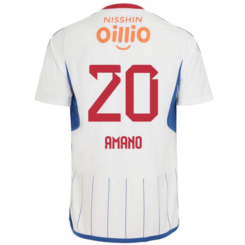 Niño Fútbol Camiseta Jun Amano #20 Blanco Azul Rojo 2ª Equipación 2024/25 Perú