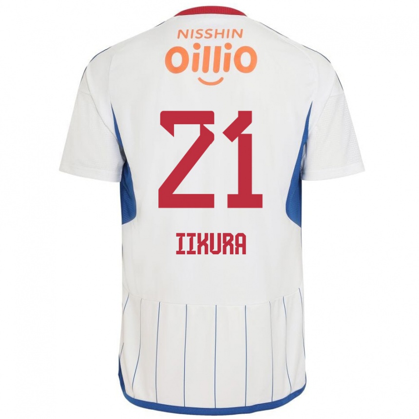 Niño Fútbol Camiseta Hiroki Iikura #21 Blanco Azul Rojo 2ª Equipación 2024/25 Perú