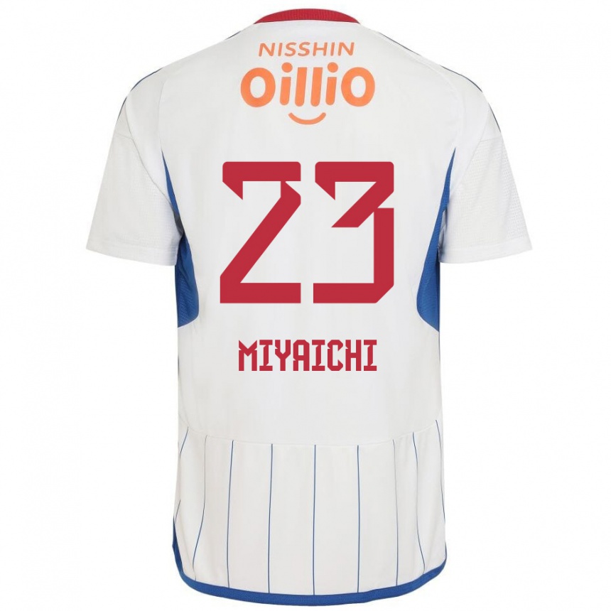 Niño Fútbol Camiseta Ryo Miyaichi #23 Blanco Azul Rojo 2ª Equipación 2024/25 Perú