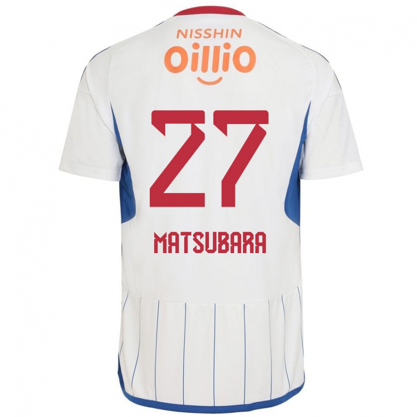 Niño Fútbol Camiseta Ken Matsubara #27 Blanco Azul Rojo 2ª Equipación 2024/25 Perú