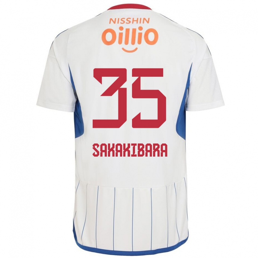 Niño Fútbol Camiseta Keigo Sakakibara #35 Blanco Azul Rojo 2ª Equipación 2024/25 Perú