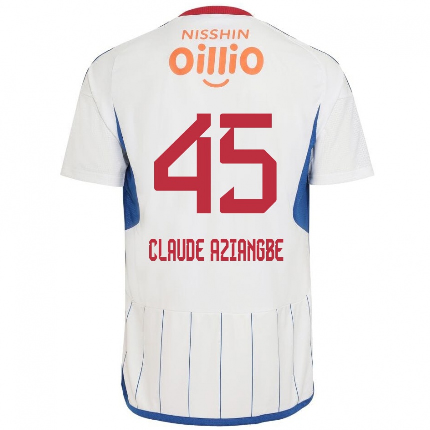 Niño Fútbol Camiseta Jean Claude Aziangbe #45 Blanco Azul Rojo 2ª Equipación 2024/25 Perú