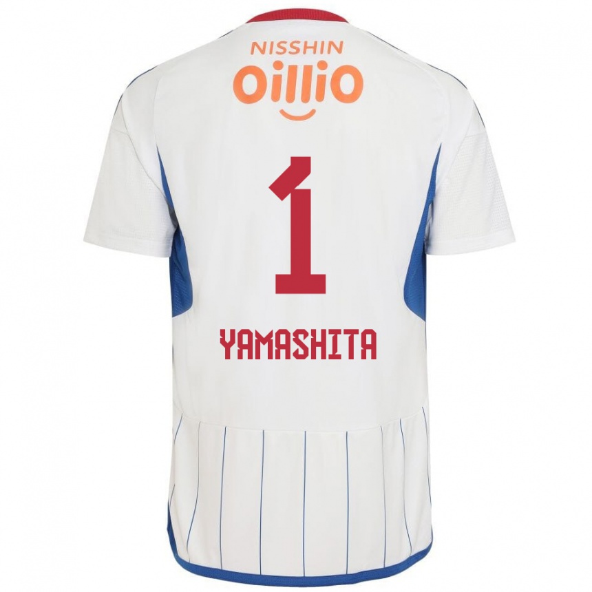 Niño Fútbol Camiseta Shoma Yamashita #1 Blanco Azul Rojo 2ª Equipación 2024/25 Perú