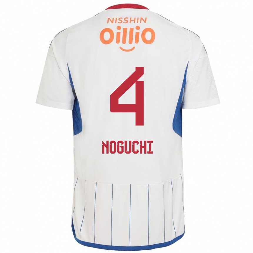 Niño Fútbol Camiseta Reno Noguchi #4 Blanco Azul Rojo 2ª Equipación 2024/25 Perú