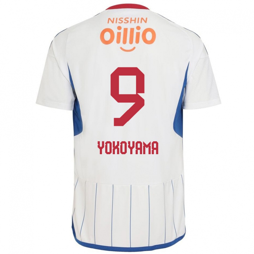 Niño Fútbol Camiseta Shunsuke Yokoyama #9 Blanco Azul Rojo 2ª Equipación 2024/25 Perú