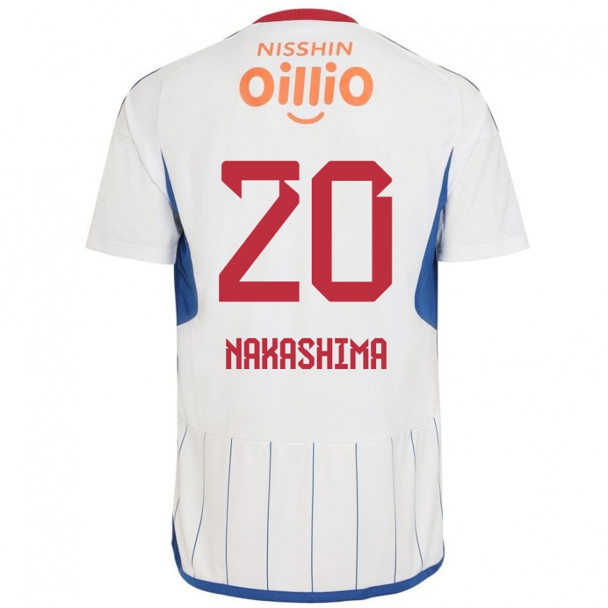 Niño Fútbol Camiseta Rikuto Nakashima #20 Blanco Azul Rojo 2ª Equipación 2024/25 Perú