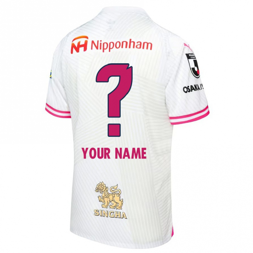 Niño Fútbol Camiseta Su Nombre #0 Blanco Rosa 2ª Equipación 2024/25 Perú