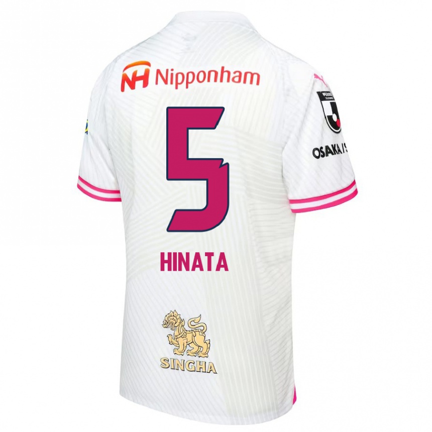 Niño Fútbol Camiseta Hinata Kida #5 Blanco Rosa 2ª Equipación 2024/25 Perú