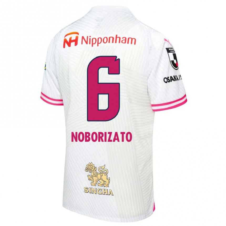 Niño Fútbol Camiseta Kyohei Noborizato #6 Blanco Rosa 2ª Equipación 2024/25 Perú