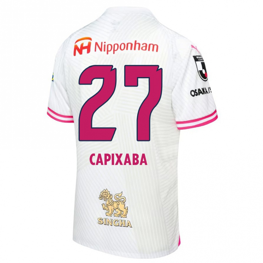 Niño Fútbol Camiseta Capixaba #27 Blanco Rosa 2ª Equipación 2024/25 Perú