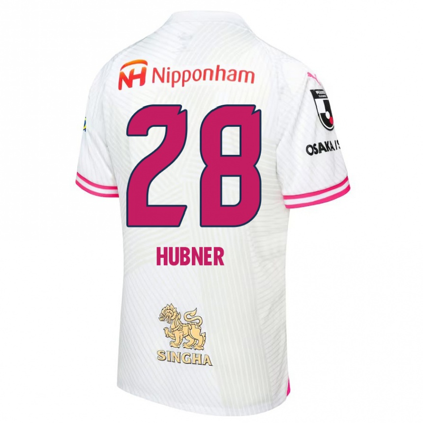 Niño Fútbol Camiseta Justin Hubner #28 Blanco Rosa 2ª Equipación 2024/25 Perú