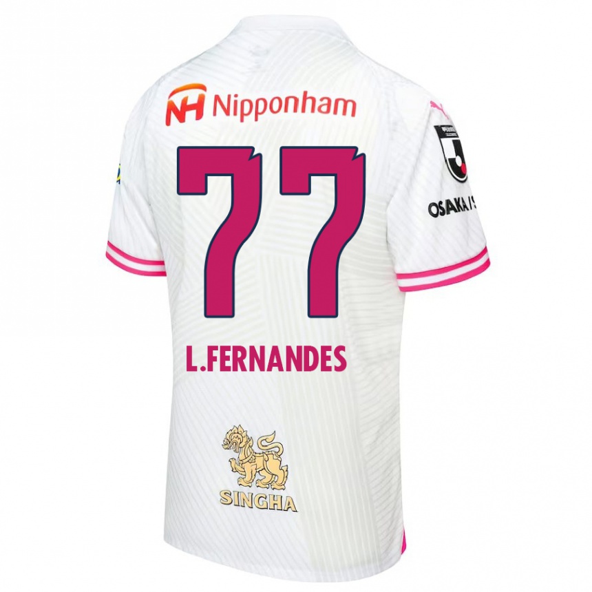 Niño Fútbol Camiseta Lucas Fernandes #77 Blanco Rosa 2ª Equipación 2024/25 Perú