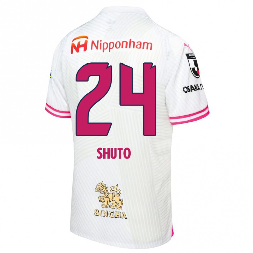 Niño Fútbol Camiseta Nozomi Shuto #24 Blanco Rosa 2ª Equipación 2024/25 Perú