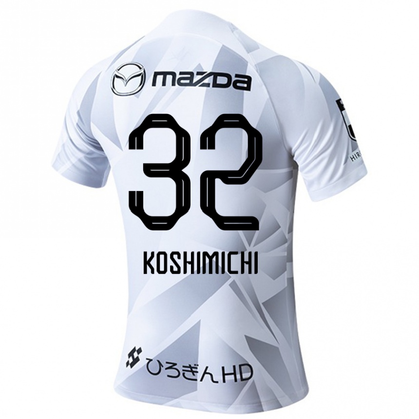 Niño Fútbol Camiseta Sota Koshimichi #32 Blanco Gris Negro 2ª Equipación 2024/25 Perú