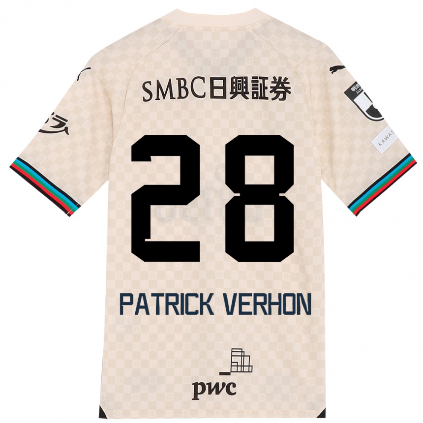 Niño Fútbol Camiseta Patrick Verhon #28 Blanco Gris 2ª Equipación 2024/25 Perú