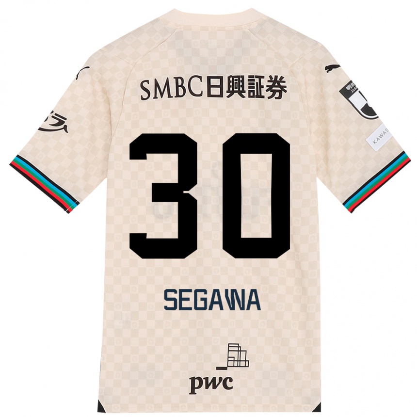 Niño Fútbol Camiseta Yusuke Segawa #30 Blanco Gris 2ª Equipación 2024/25 Perú