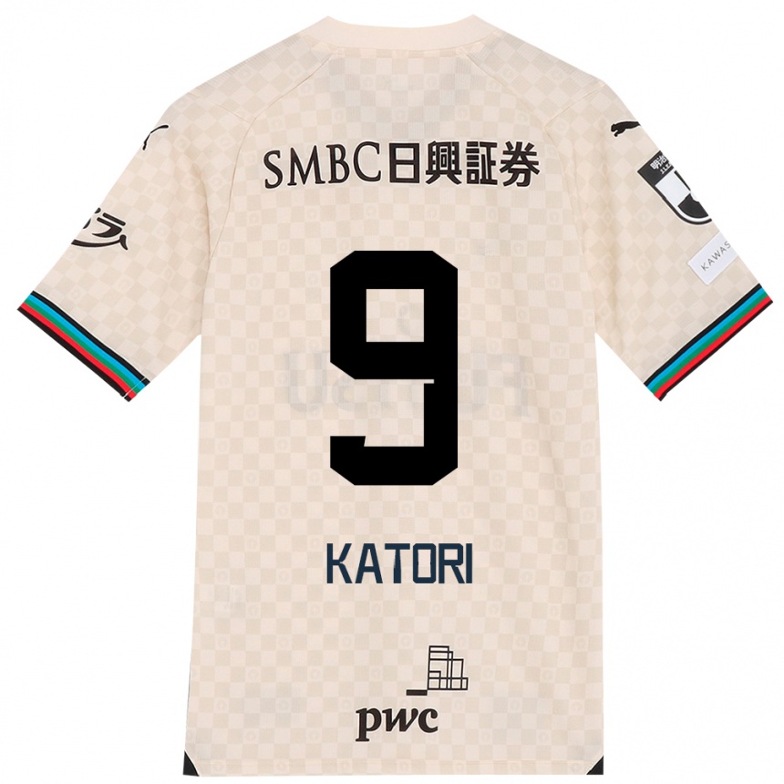 Niño Fútbol Camiseta Takeshi Katori #9 Blanco Gris 2ª Equipación 2024/25 Perú