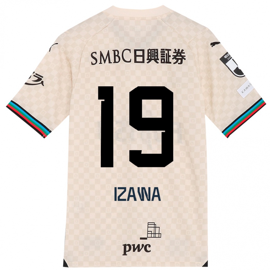 Niño Fútbol Camiseta Haruki Izawa #19 Blanco Gris 2ª Equipación 2024/25 Perú