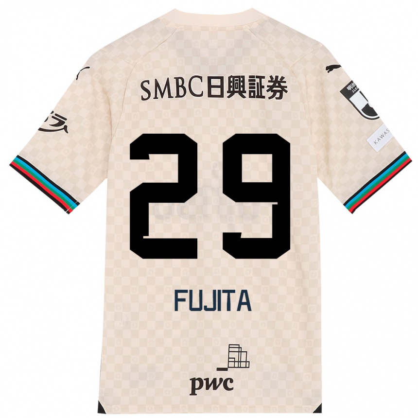 Niño Fútbol Camiseta Asuto Fujita #29 Blanco Gris 2ª Equipación 2024/25 Perú