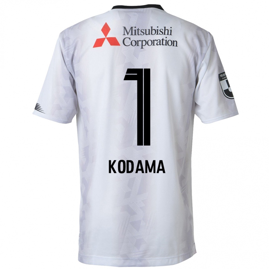 Niño Fútbol Camiseta Tsuyoshi Kodama #1 Blanco Negro 2ª Equipación 2024/25 Perú