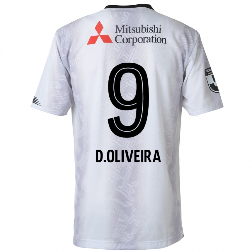 Niño Fútbol Camiseta Diego Oliveira #9 Blanco Negro 2ª Equipación 2024/25 Perú