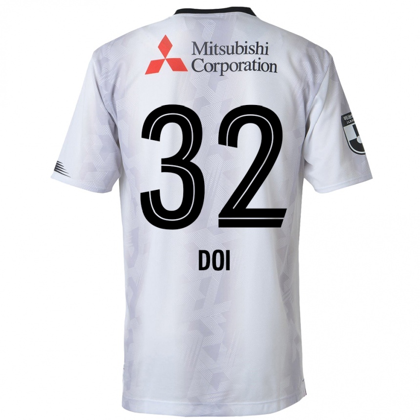 Niño Fútbol Camiseta Kanta Doi #32 Blanco Negro 2ª Equipación 2024/25 Perú