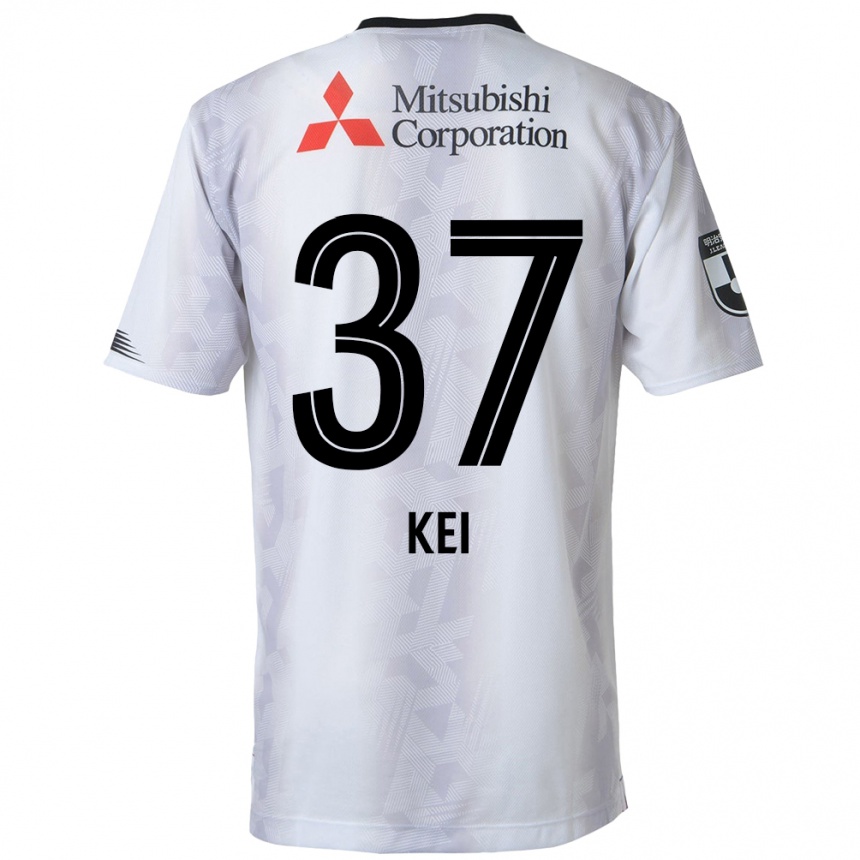 Niño Fútbol Camiseta Kei Koizumi #37 Blanco Negro 2ª Equipación 2024/25 Perú