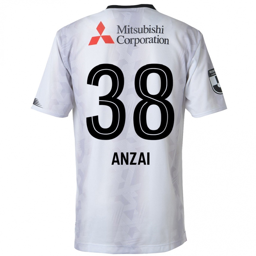 Niño Fútbol Camiseta Soma Anzai #38 Blanco Negro 2ª Equipación 2024/25 Perú