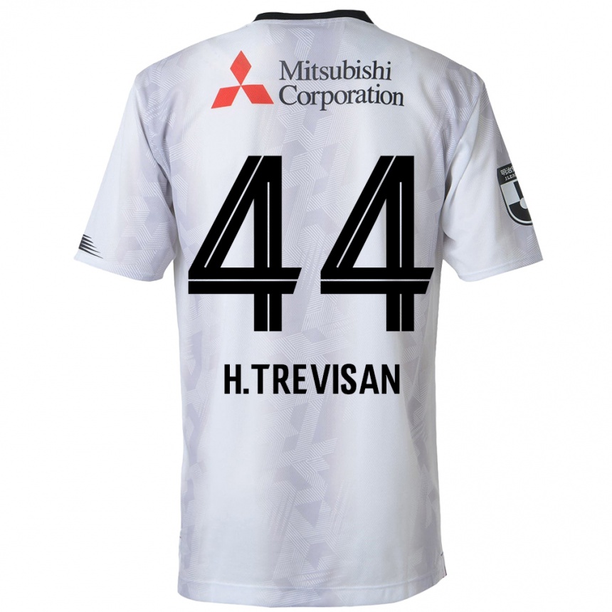 Niño Fútbol Camiseta Henrique Trevisan #44 Blanco Negro 2ª Equipación 2024/25 Perú