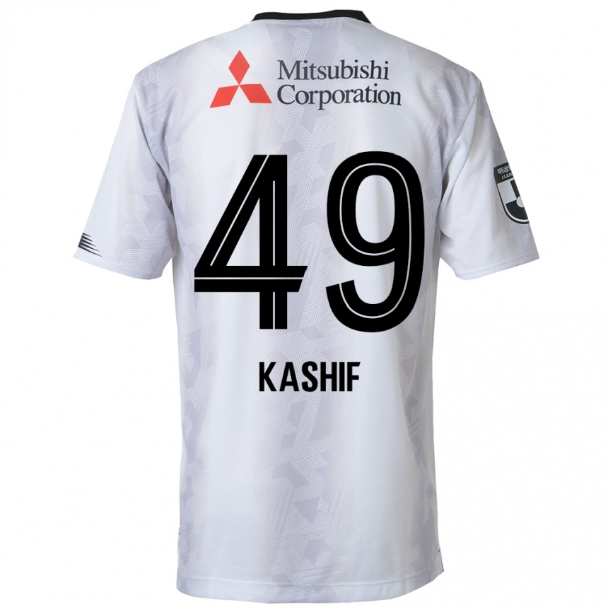 Niño Fútbol Camiseta Kashif Bangnagande #49 Blanco Negro 2ª Equipación 2024/25 Perú