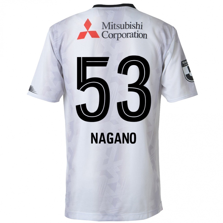 Niño Fútbol Camiseta Shuto Nagano #53 Blanco Negro 2ª Equipación 2024/25 Perú