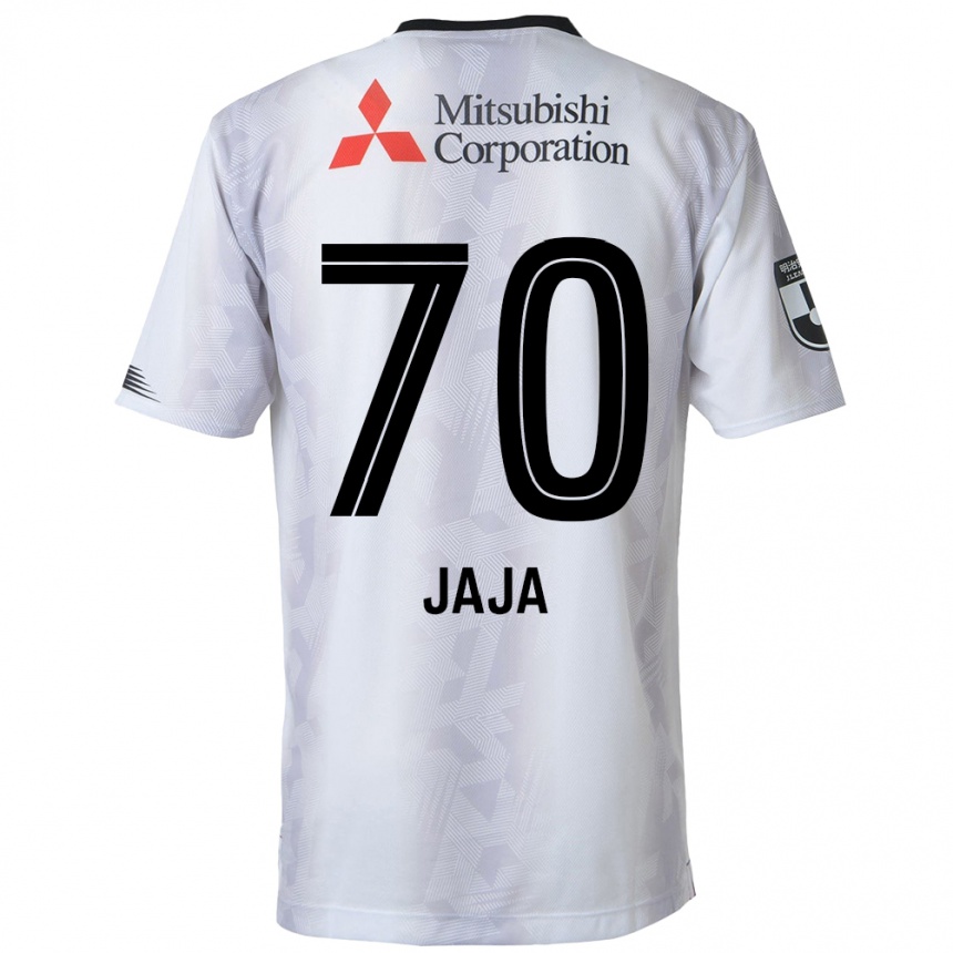 Niño Fútbol Camiseta Jája Silva #70 Blanco Negro 2ª Equipación 2024/25 Perú