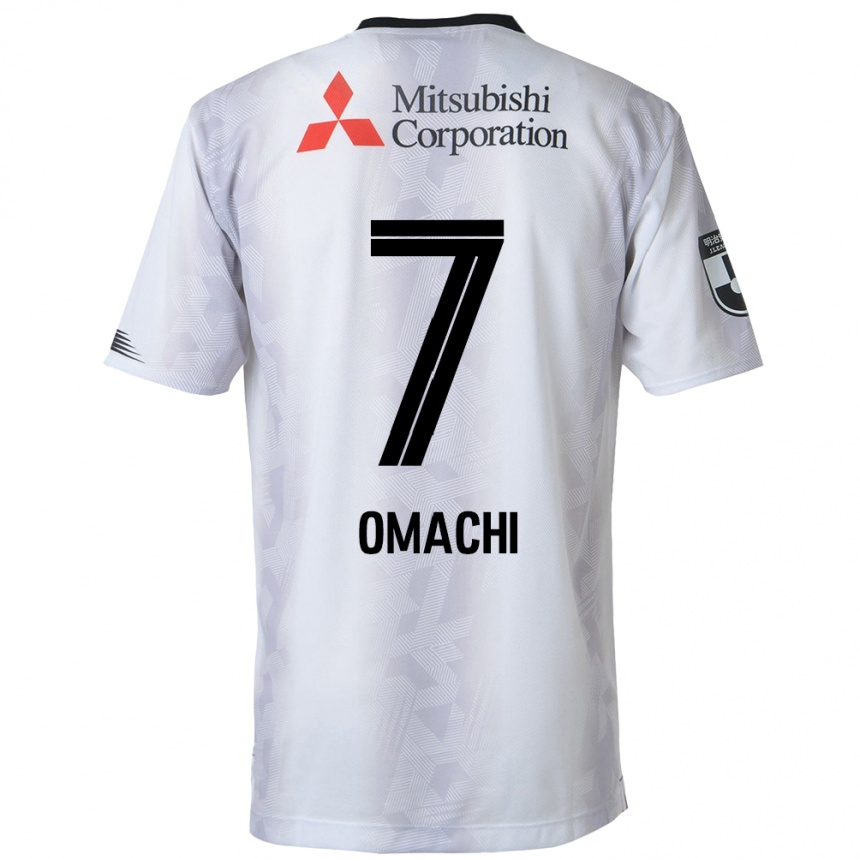 Niño Fútbol Camiseta Hyugo Omachi #7 Blanco Negro 2ª Equipación 2024/25 Perú