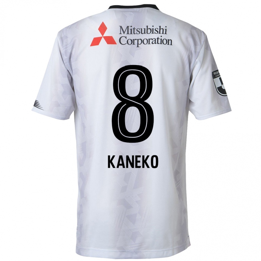 Niño Fútbol Camiseta Shunsuke Kaneko #8 Blanco Negro 2ª Equipación 2024/25 Perú