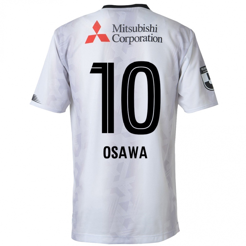 Niño Fútbol Camiseta Shuzo Osawa #10 Blanco Negro 2ª Equipación 2024/25 Perú