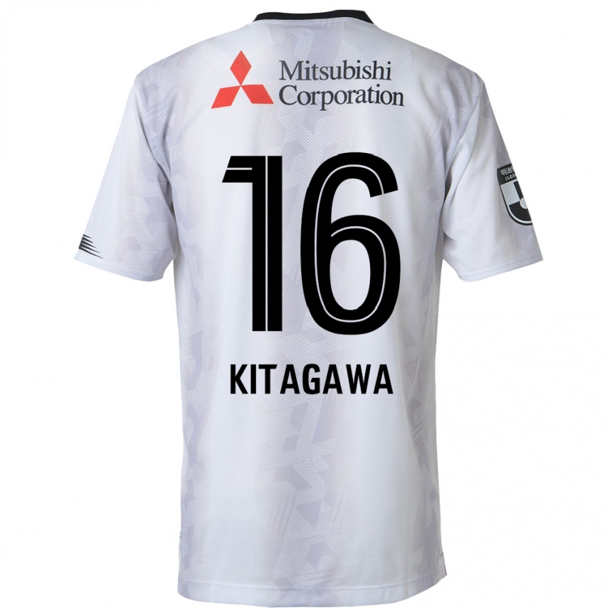 Niño Fútbol Camiseta Rento Kitagawa #16 Blanco Negro 2ª Equipación 2024/25 Perú