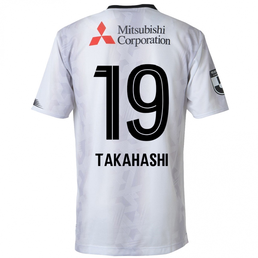 Niño Fútbol Camiseta Yuya Takahashi #19 Blanco Negro 2ª Equipación 2024/25 Perú